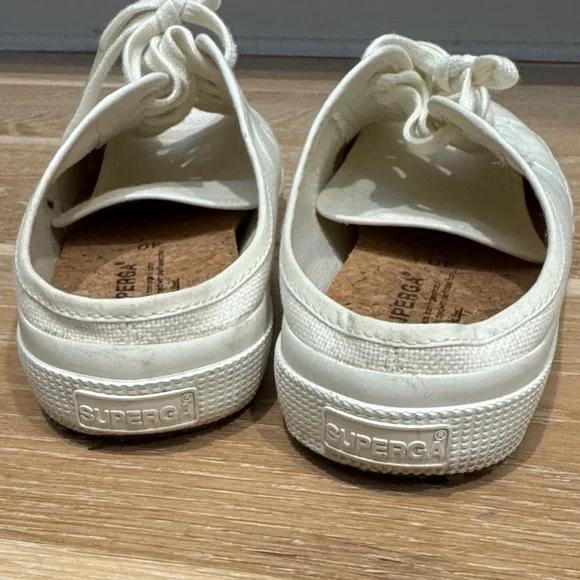 Superga Women's Cream Canvas Lace-Up Sneakers - Picture 5 of 5